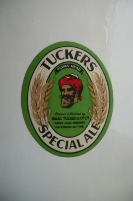 Neuwertig Isaac Tucker Gateshead Special Ale Brauerei Bierflasche Etikett