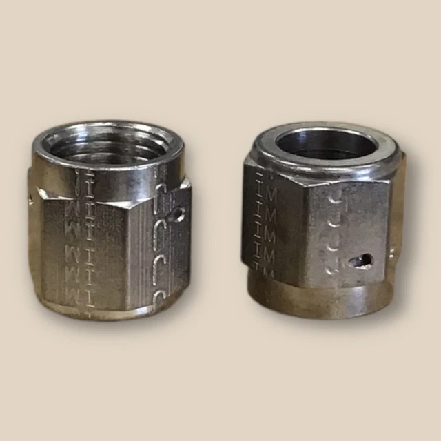 8 Military Fastener Tube Nut Coupling -6AN SS304 Aerospace Nut AN818-6J