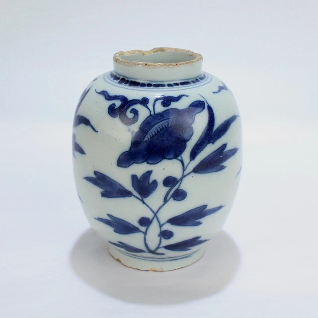 Late 17th-Early 18th Century Dutch Delft Vase or Jar Marked for Gerrit Kam - PT