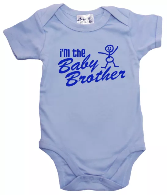 Dirty Fingers ""I'm the Baby Brother"" Baby Junge Body Weste Neugeborenes Geschenk