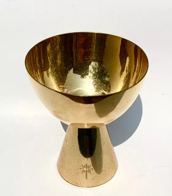 Vintage CHALICE religious altar CATHOLIC brass CROSS crucifix Vintage CHALICE religious altar CATHOLIC brass CROSS crucifix