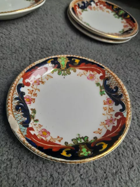 JM Maddock Hand Painted Royal Vitreous Porcelain 377465 Climax 3.25" 10 Pc Plate 3