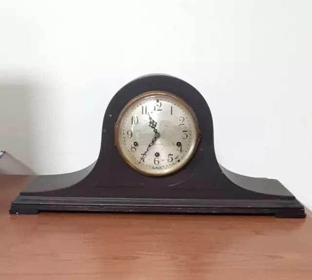 Vintage Seth Thomas Silent Chime Mantle Clock For Parts Or Repair