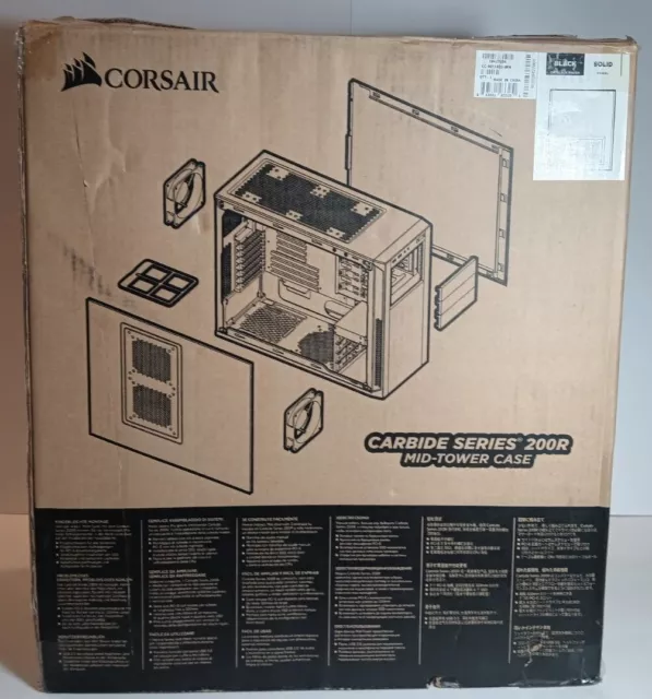 Corsair Carbide Series 200R Mid-Tower Case Black Compact ATX PC Case Open Box