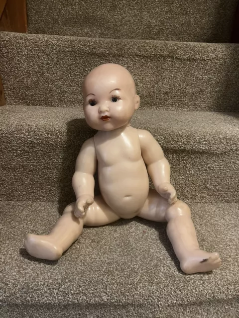 Vintage Baby Doll . Stamped Baby One London Rare Heavy