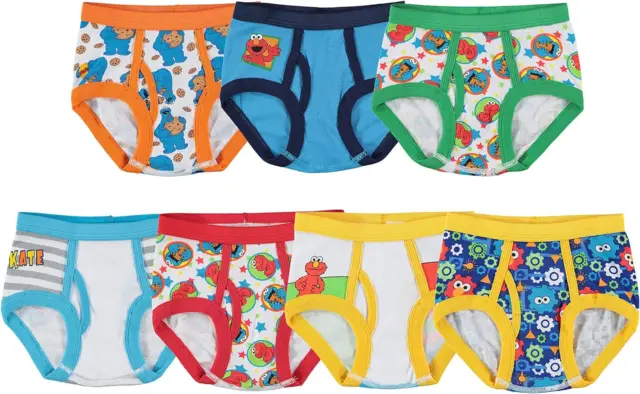Sesame Street Boys' Toddler 3 7 Pack Briefs 18 Months Size Name:18 Months Col...