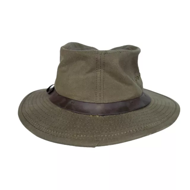 Filson Vintage Tin Cloth Packet Hat 60017LE Olive Green Made in USA Small (S) 3