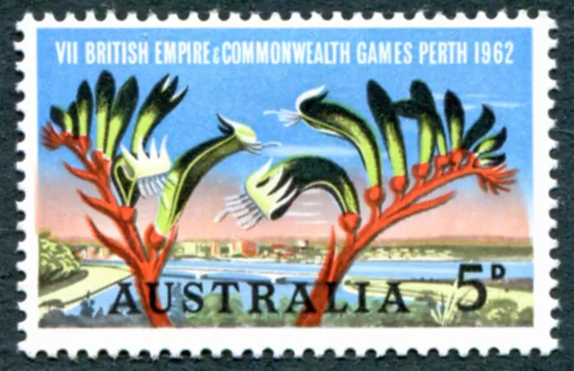 AUSTRALIA 1962 5d multicoloured SG346 MH FG Empire and Commonwealth Games #A02