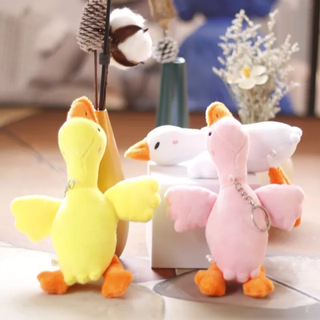 Duck Plush Toys Fluffy Doll Keychain Cute Animal Swan Goose Soft Dolls Stuffed