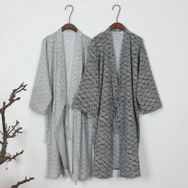 Pigiama Costume da Sleep Abbigliamento Lounge Stampato Uomo Casa Yukata Giapponese