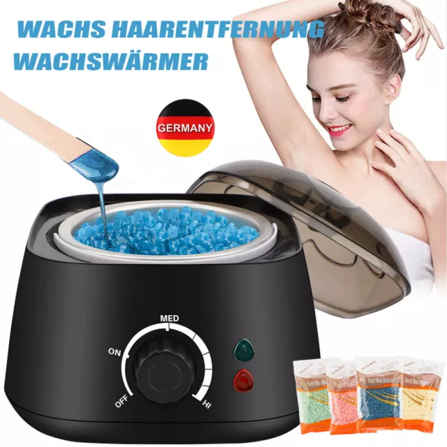 Wachsgerät Set Wachswärmer Wachs Erhitzer + Wachs Bohnen Haarentfernung Waxing