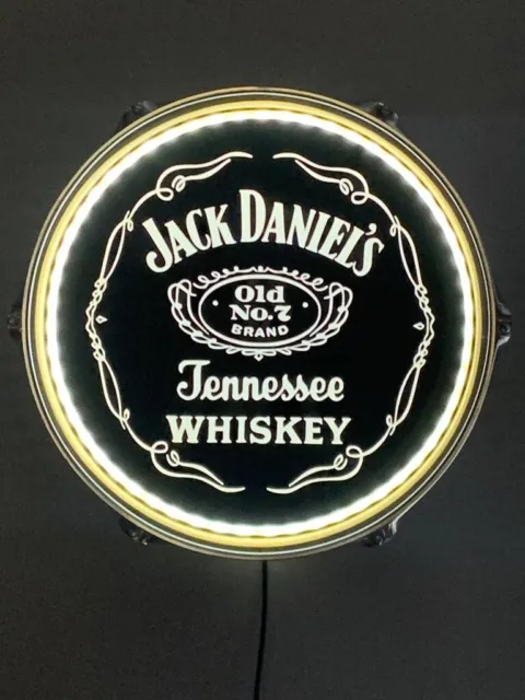 Jack Daniels Themed drum  light  lamp Mancave  Pub Bar Present Fathers Day Gift