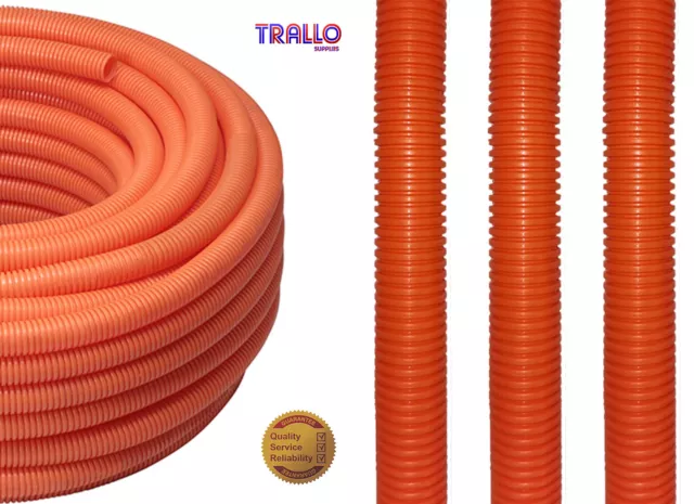 Quality Orange 16mm, 20mm, 25mm & 32mm Flexible Conduit - Split & Solid - IP40