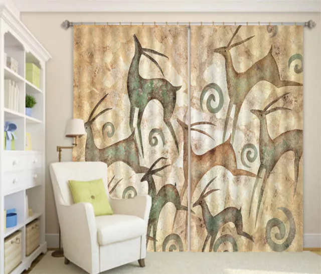 Eight Steed Horses 3D Curtain Blockout Photo Printing Curtains Drape Fabric