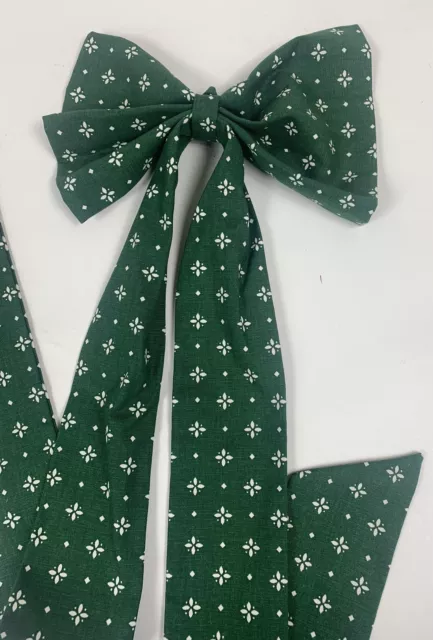 Longaberger Bow Heritage Green Fabric Bow