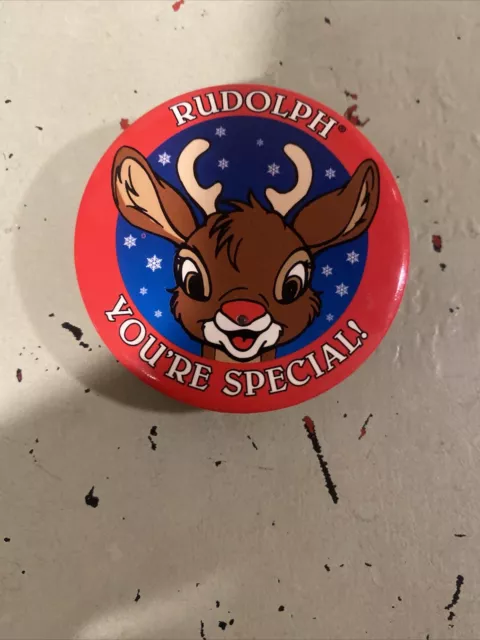 Rudolph the Red Nosed Reindeer Pin RL May Company 1991 Lights up Sound