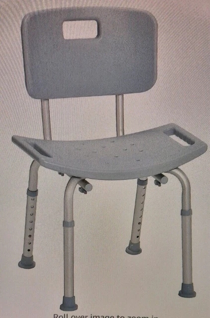 Silla de banco de ducha de seguridad para baño médico Drive con espalda RTL12202KDR