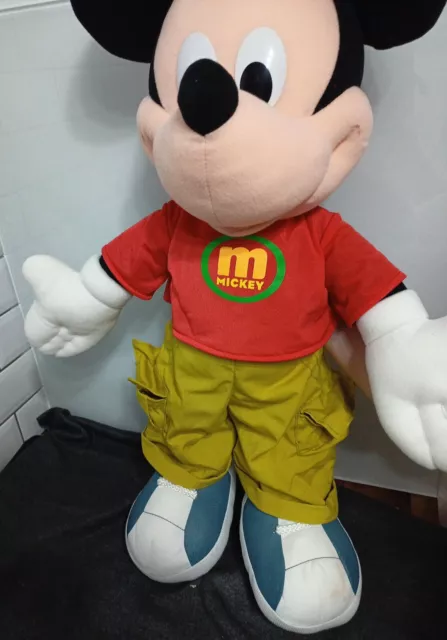 Mickey Mouse Large Plush Toy. Fisher Price Vintage. Standing Height 60cm