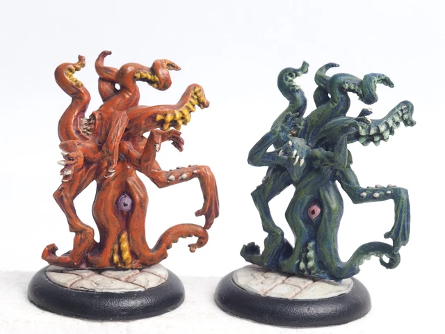 Wyrd Malifaux 1St Edition Neverborn Insidious Madness X 2. Painted. Brown 131