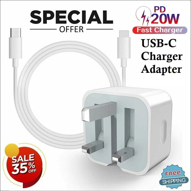 For iPhone 14 13 12 11 Pro MAX XR Fast Charging USB-C 20W PD Plug Charger Cable
