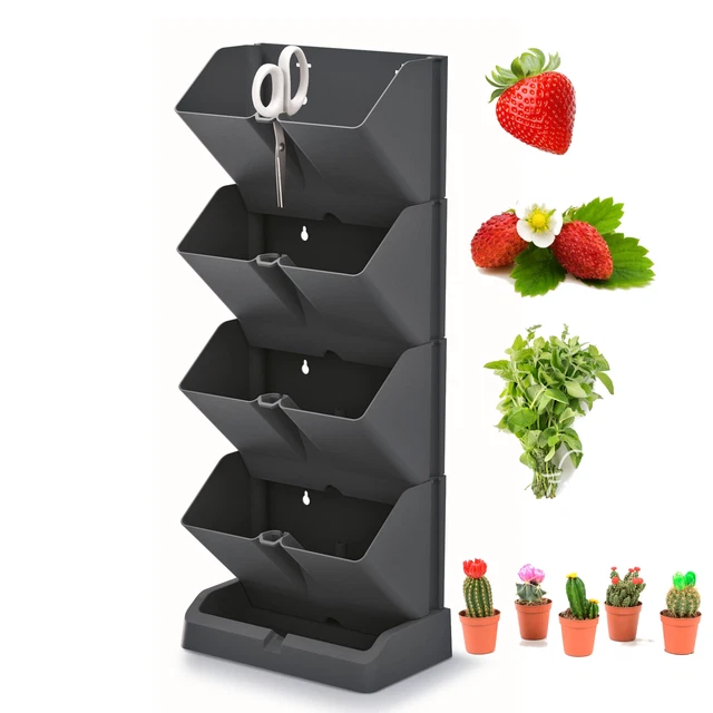 Pflanzenwand Vertikaler Blumentopf aus Kunststoff Mini Cascade Garten Wandbehang