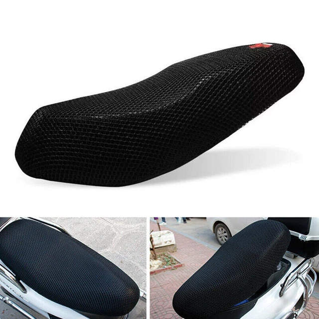 Motorcycle Black 3D Seat Cover Net Waterproof Heat Insulation Sleeve Universal×1