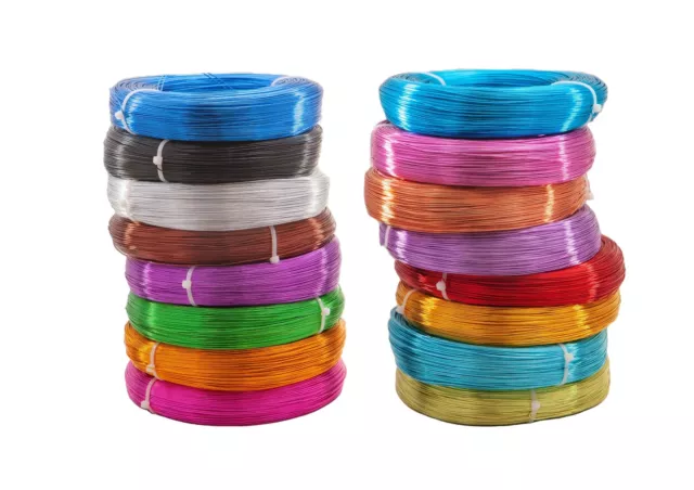 Hilo de Aluminio Alambre Joyería 1mm – 3mm para Manualidades Flexible Colores