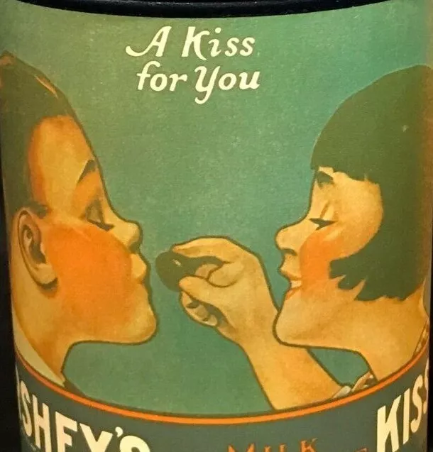 Vtg 1980 Hershey's Chocolate Kisses Tin Hershey's Hometown Series Canister #1