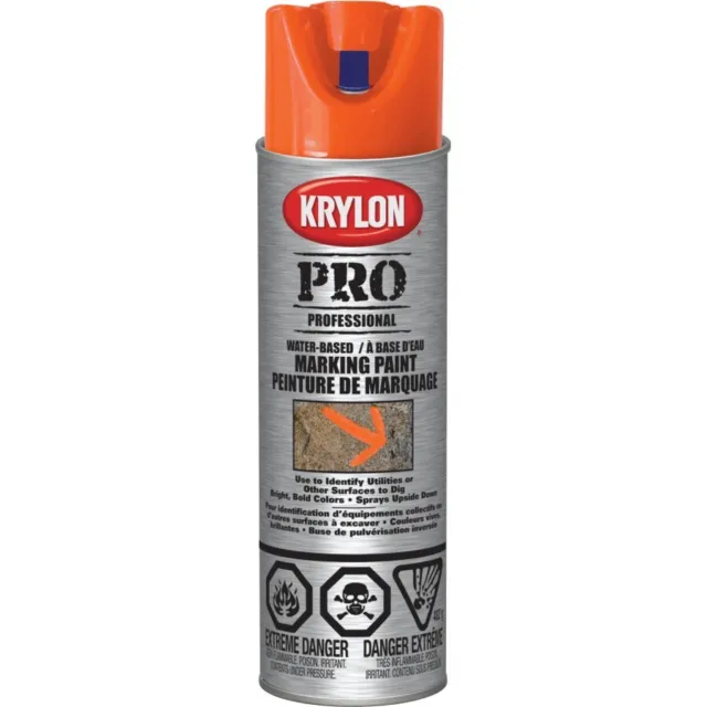 Professional Water-Based Marking Spray Paint - Safety Orange, 482 g