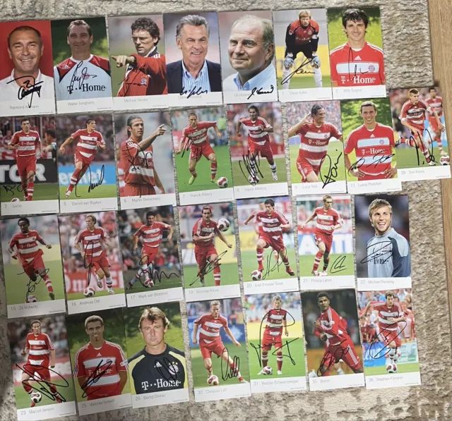 80 Original signierte Bayern München Autogrammkarten