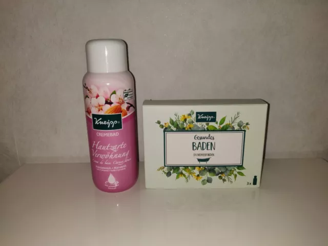 Kneipp Set Cremebad Hautzarte Verwöhnung 400ml und Gesundes Baden 3x 20 ml, neu