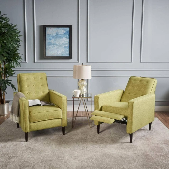 Chair Club Recliners Polyester Mervynn Modern Muted Green (2-Set)