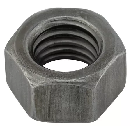 Zoro Select U01100.050.0001 Hex Nut, 1/2"-13, Steel, Grade 5, Black Oxide, 7/16