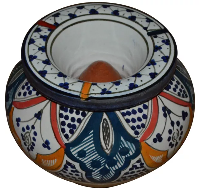 Cigar Ashtray Moroccan Ceramic Outdoor Smokeless  Patio Garden Extra Large New