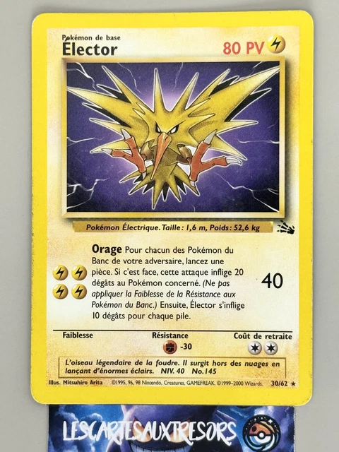 CARTE POKÉMON ÉLECTOR 30/62 EDITION 2 ED2 Fossile VF FR EUR 39,99 ...