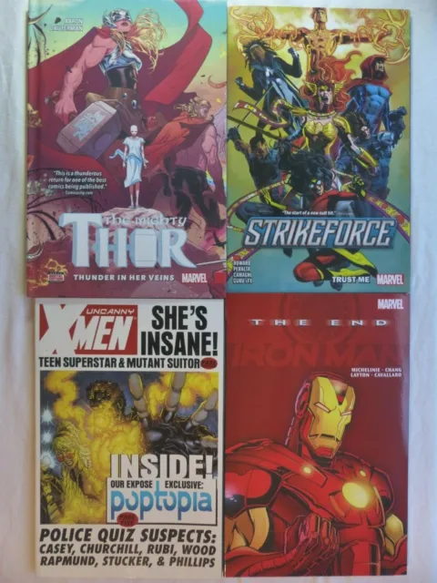 Marvel comics 4 omnibus lot The MIghty Thor Strikeforce Uncanny X-Men Iron Man