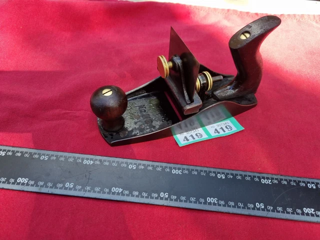 Antique Stanley No. 112 Scraper Plane Original SW Cutter Good Condition For Age