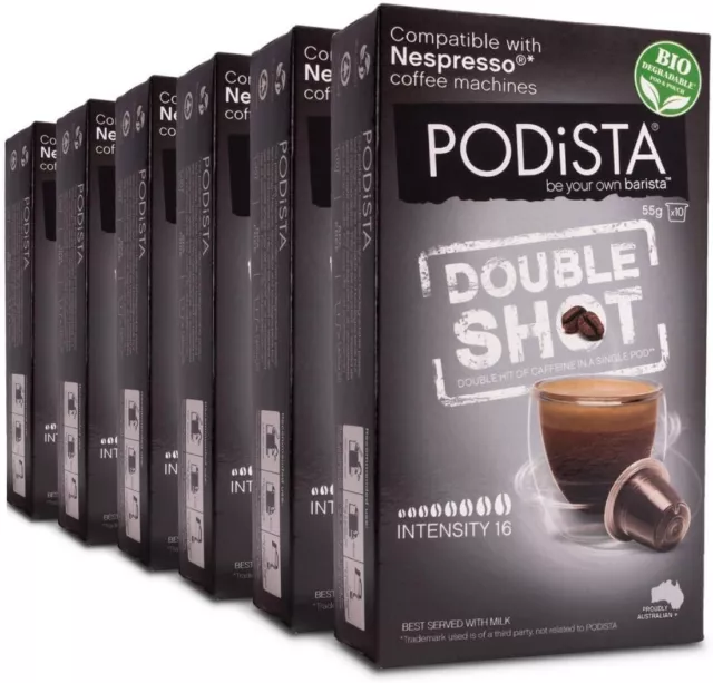 Nespresso Compatible Double Shot Coffee Pod Intensity 16/10 Australian Roasted &