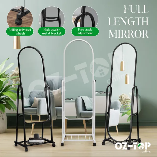 Arch Frame Full Length Mirror Stand Hallway Vanity Dressing Makeup Floor Mirror