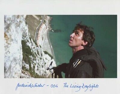 Frederick Warder As 004 007 James Bond Authentic Autograph The Living Daylights