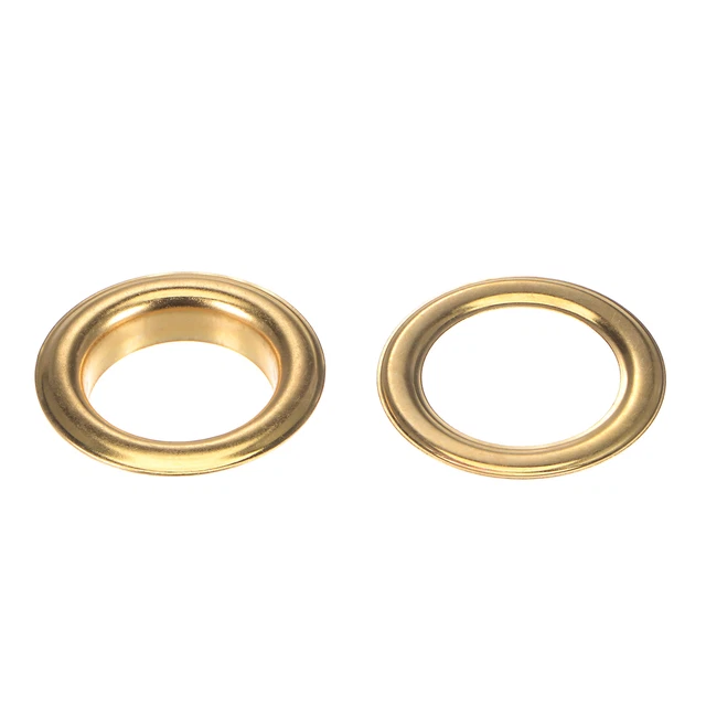 50 juegos de ojales de cobre orificio de 26 mm tono dorado para tela de cuero