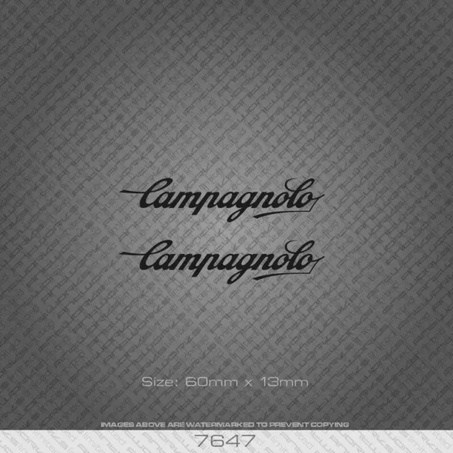 7647 - Campagnolo Black Script Stickers - Decals