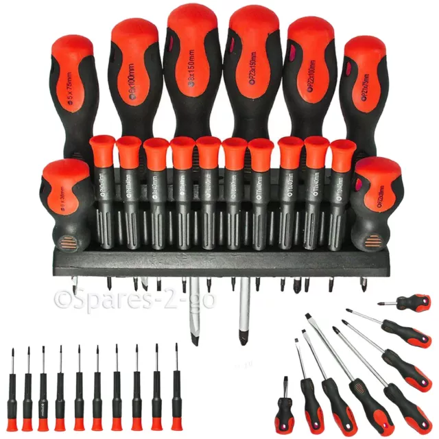 Mechanics Screwdriver Tool Kit Set Precision Phillips Torx Pozi Slotted x 18 Pc