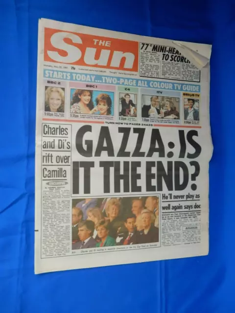 The Sun  20/05/1991  F.A Cup Final Spurs  v Forest, Princess Diana, Page 3