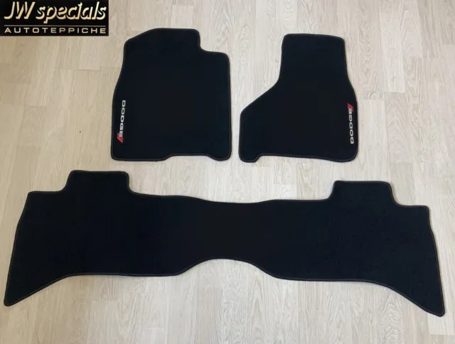 Velluto Tappetini per Dodge RAM Quad Cab 2009-18 Attaccare Logo Velluto Kunstled