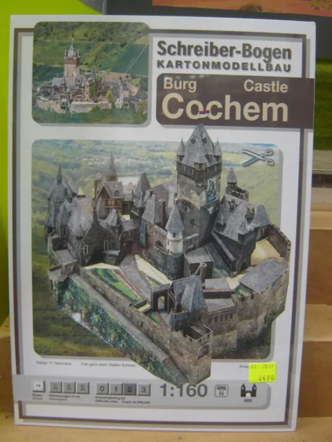 Schreiber-Bogen 1:160 Burg Cochem  Kartonbausatz aus 14 Bögen "Neu"(409)