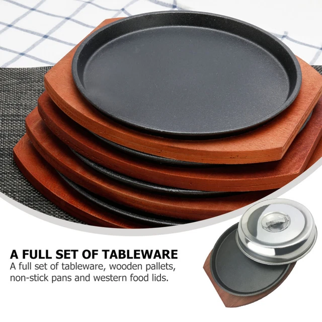 STOVETOP GRILL NONSTICK Barbecue Plate Pan Steak Teppanyaki Tray Baby