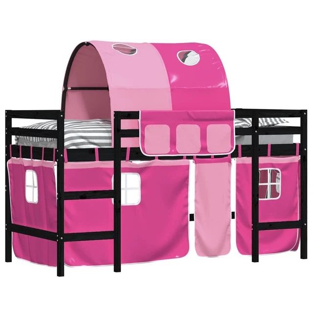 VIDAXL KIDS' LOFT Bed with Tunnel without Mattress Pink 80x200cm £277.