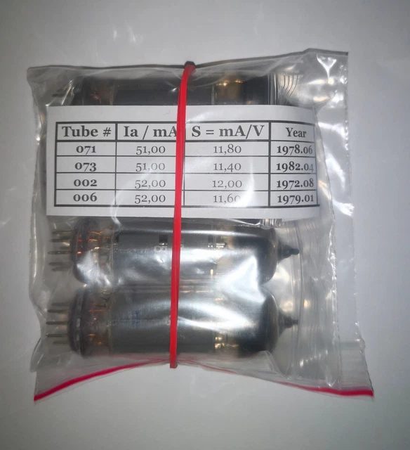 6P14P-EV 6П14П-ЕВ QUAD Assorti, Tube 100 % Testé = El84 N709 6Bq5 7189 ...