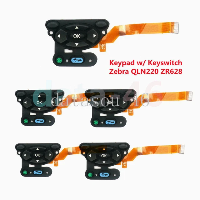 5Pcs New 9-Key Rubber Keypad with Keyswitch Replacement for Zebra QLN220 Printer